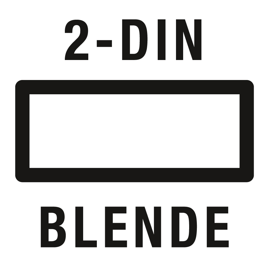 Einbaublende für 2-DIN Geräte