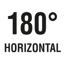 Der horizontale Blickwinkel beträgt 180°