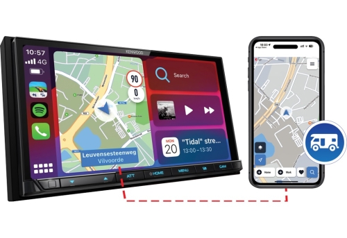 Kenwood DMX-8021DABS mit CarPlay, Android Auto, Sygic Campervan Navigations-APP