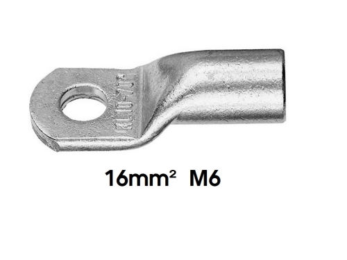 KLAUKE Rohrkabelschuh, 16mm², M6, 12mm breit, 2 Stück