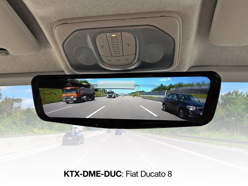 Fahrzeugspezifische Halterung im Fiat Ducato für den spiegelmonitor