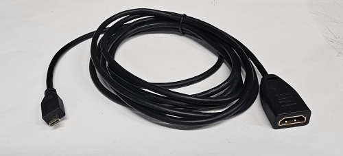 Mini HDMI auf HDMI Kabel mit vergoldeten Kontakten - Schwarz
