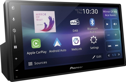 Pioneer SPH-DA77DAB 2-DIN Digitalradio mit wireless CarPlay und Android Auto
