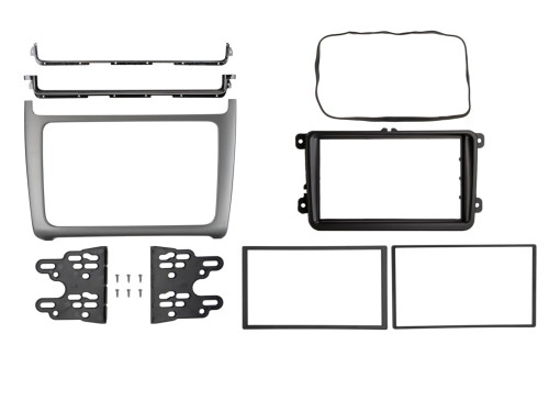 2-DIN Radioblende VW Polo 04/2014-07/2017 silber