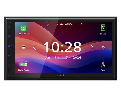 JVC KW-M695DBW 2-DIN Autoradio mit DAB+ / Wireless Apple CarPlay & Android Auto