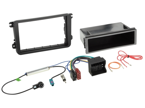 2-DIN Kit mit Fach Seat/Skoda/VW passiv/Antenne