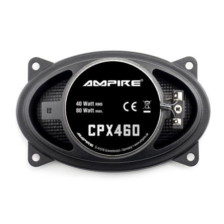 AMPIRE Koaxial-Lautsprecher 4x 6 mit 16mm Seidenkalotte, ohne Gitter (Paar)