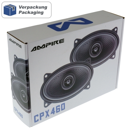 AMPIRE Koaxial-Lautsprecher 4x 6 mit 16mm Seidenkalotte, ohne Gitter (Paar)