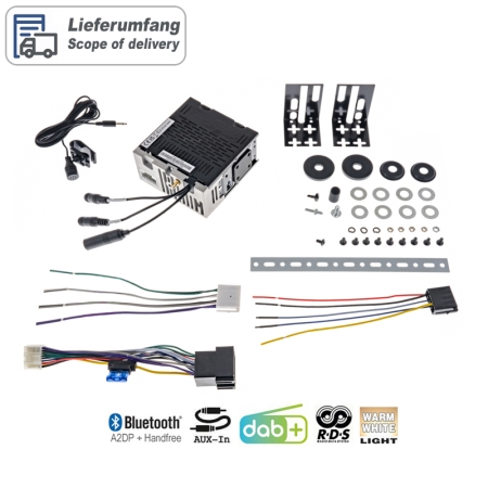 RETROSOUND Radiomodul (UKW/DAB+/BT) inklusive Einbaumaterial und Verkabelung