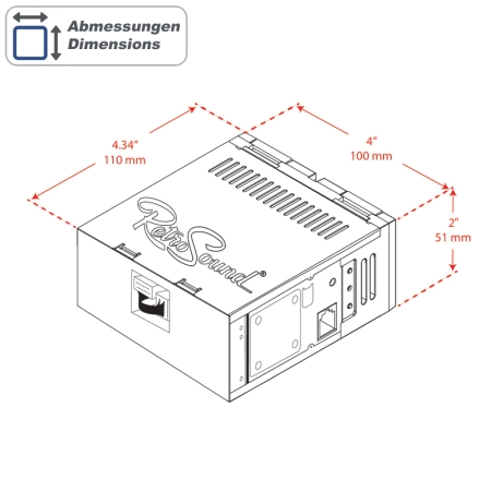 RETROSOUND Radiomodul (UKW/DAB+/BT) inklusive Einbaumaterial und Verkabelung
