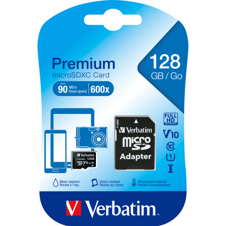 Verbatim microSDHC Speicherkarte, 128 GB