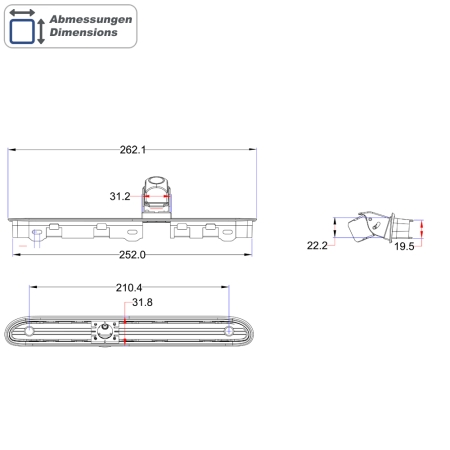 Kamera (CVBS), Peugeot Expert,Citroen Jumpy,Toyota ProAce,Opel Vivaro