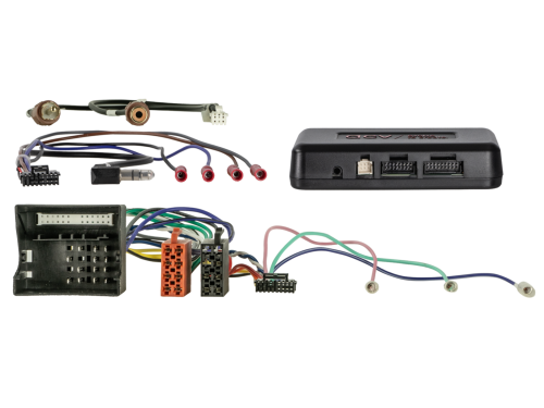 2-DIN Kit mit Fach Skoda / VW schwarz 40Pin / 52Pin i-adapter