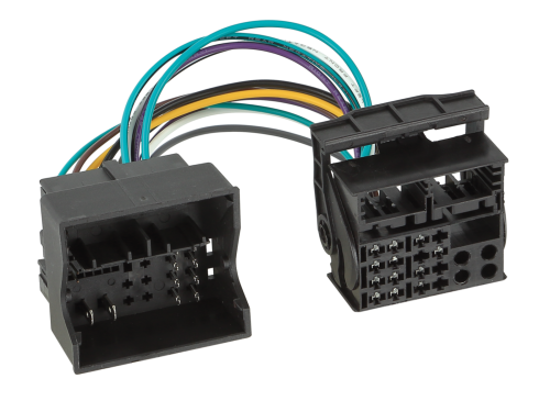 2-DIN Kit mit Fach Skoda / VW schwarz 40Pin / 52Pin i-adapter