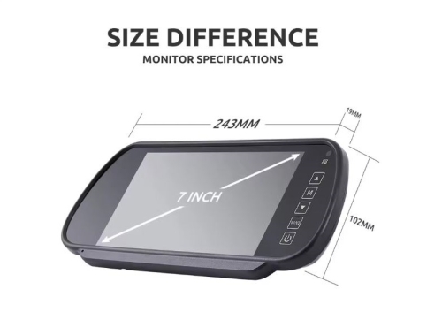 Rückspiegel mit integriertem 7 Zoll AHD Monitor (Universal)