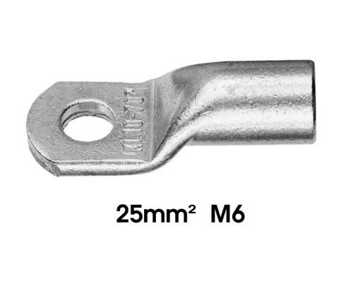 KLAUKE Rohrkabelschuh, 25mm², M6, 12mm breit 2 Stück