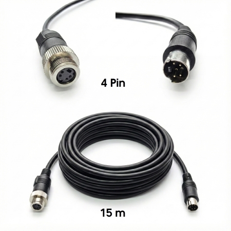 RFK-Verlängerung 4-Pin Mini DIN Metall - 15m