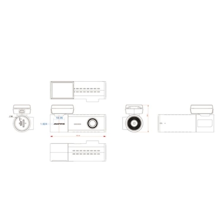1-Kanal Dashcam, 4K Front mit WLAN und GPS
