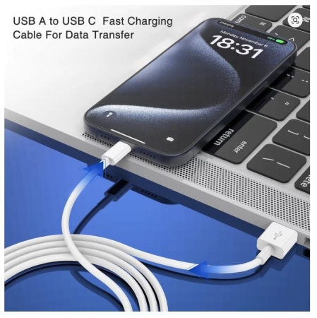 USB-A Kabel auf USB-C Stecker, 2m, Lade-Datenkabel