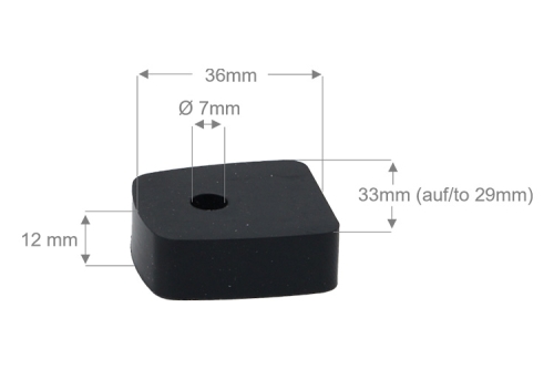 Gummipad 12mm für Gewinderohr-Kameras
