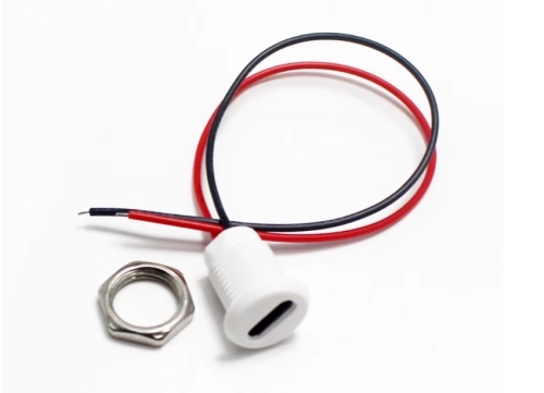 USB Typ C Stecker Typ-C Wasserdicht Weiss 5V-3A