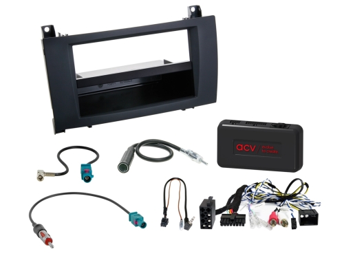 2-DIN Kit mit Fach Mercedes SLK 2004-2011 LFB/Antenne/Amp