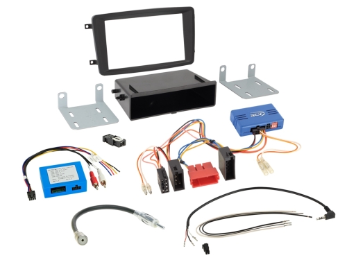 2-DIN Kit mit Fach C-Klasse/CLK-Klasse LFB/Antenne/Amp D2B