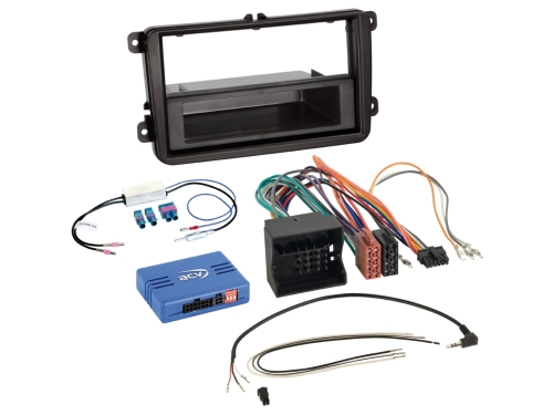 2-ISO Kit mit Fach Seat/Skoda/VW Fahrzeuge LFB/Antenne DIN