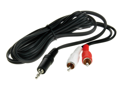 Audio-Adapterkabel Klinke 3,5 mm auf 2x Cinch (RCA) – 1,5 Meter