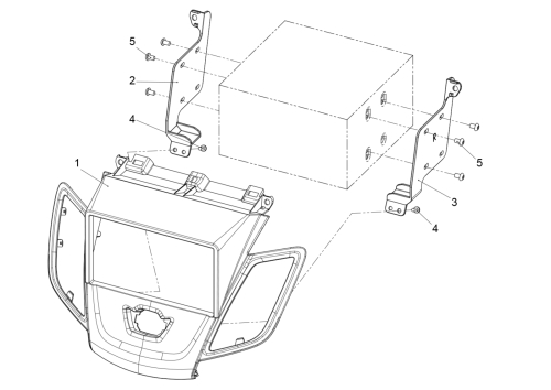 2-DIN Radioblende Ford Fiesta ohne Display silber