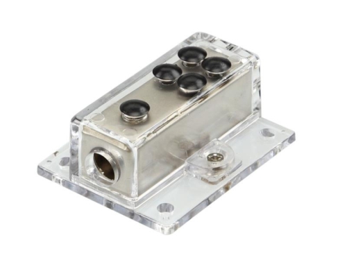 Verteilerblock (silber) 1 x 20 mm²  / 4 x 10 mm²