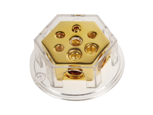 Verteilerblock (gold) 2 x 20 mm² / 4 x 10  mm²