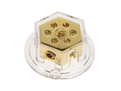 Verteilerblock (gold) 2 x 50 mm²  / 4 x 20 mm²