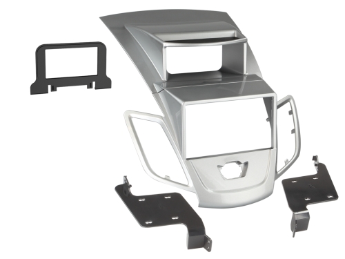 2-DIN Radioblende Ford Fiesta mit Display silber