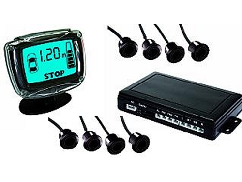 Einparkhilfe McVoice EPH-800, LCD-Anzeige, mit 8 Sensoren für vorn + hinten