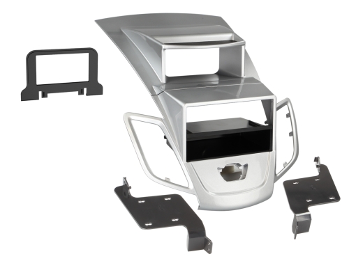 2-DIN Radioblende mit Fach Ford Fiesta mit Display silber