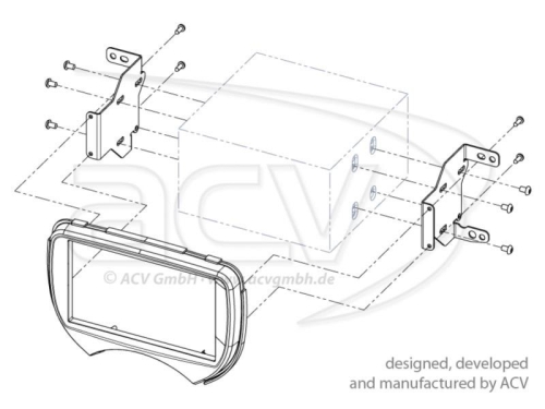 2-DIN Radioblende Nissan Micra(K13) 03/2011-08/2013 silber