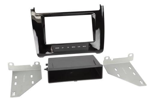 2-DIN Radioblende mit Fach VW Polo(6R) Klavierlack schwarz