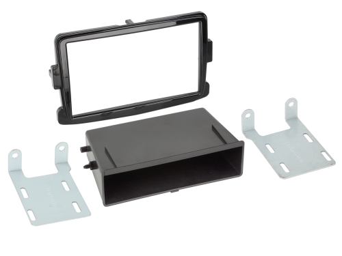 2-DIN RB mit Fach Dacia/Fiat/Nissan/Opel/Renault Klavierlack
