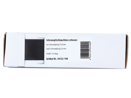 Schrumpfschlauch schwarz Ø 19,0 mm/ Länge: 5 m