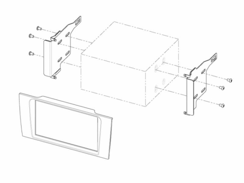 2-DIN Radioblende Audi A4 02/1999-08/2001 schwarz