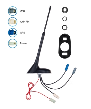 ATTB 3761.01 Dachantenne AM, FM, DAB+, GPS