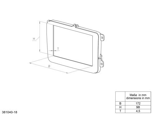2-DIN Radioblende Citroen/Opel/Peugeot/Toyota / Schwarz