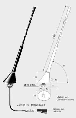 ATTB 2116.01 Dachantenne (AM, FM, DAB+) PASSIV