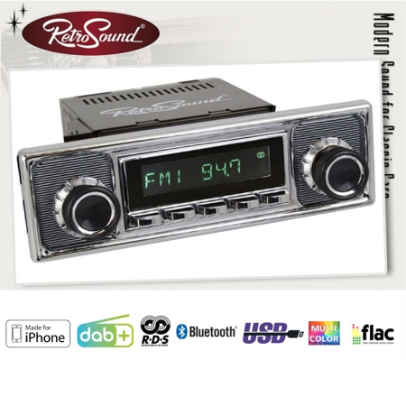 RETROSOUND RSD-BECKER-CHROME-6DA DAB+ Komplett-Set mit Zubehör