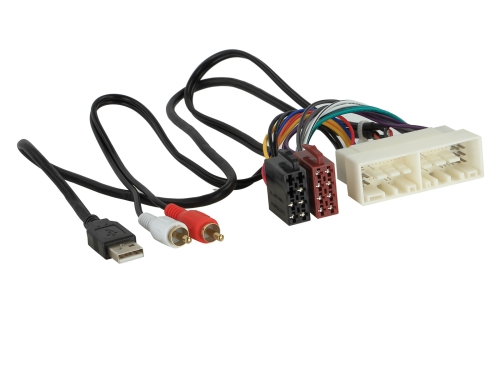 Adapterkabel ISO für Kia (ab 2017) mit AUX-Eingang und USB Anschluss