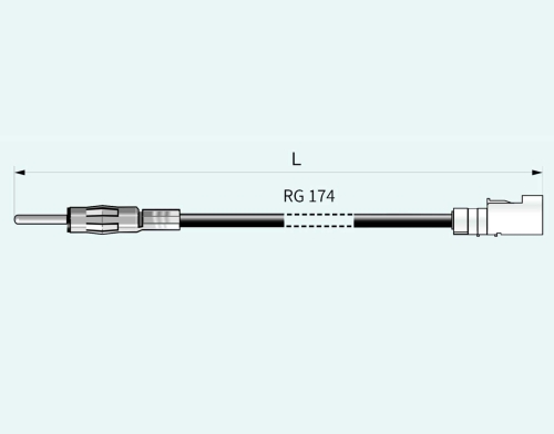 ATTB 2460.01 Verlängerungskabel RG174, 5m