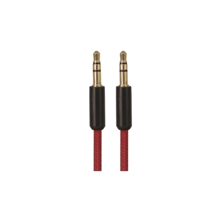 iSimple ISMJ73RB 3,5mm Klinke-Klinke Adapterkabel (Stk.-Stk.), 1m, rot