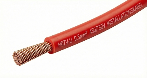 Installationskabel 0.5mm² rot, 100% Kupfer