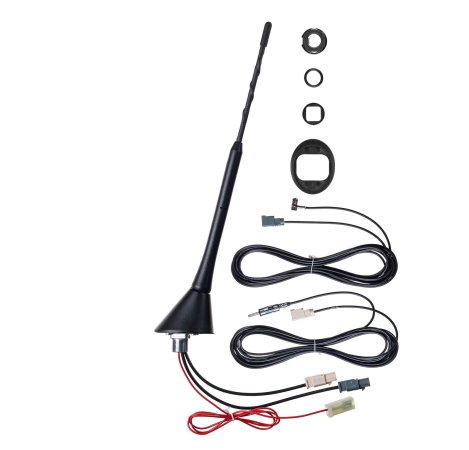 ATBB 2118.04 FM/DAB+ Aktiv-Antenne mit 5m DIN - SMB Kabel-Set
